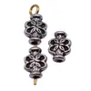 7.9X5.9X3.5Mm, Diámetro del Agujero Aproximadamente 1.7mm, 0.38g, Color Plata Antigua, Cuentas Separadoras Pequeñas con Agujero, Forma de Flor