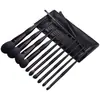 Set de Brochas de Maquillaje para Sombras de Ojos y Polvos 12 Puntas Finas de Lana Set de Herramientas de Belleza Facial Brocha Fijación de Maquillaje