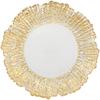 Padrão de árvore de girassol cristal galvanizado prato de frutas dourado prato de vidro prato de bife de alta qualidade prato de frutas prateado
