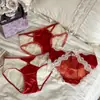 Como flores y jade "Ancora rojo encaje sexy satén lencería niñas puro quieren este año bragas de boda mujeres
