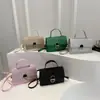 Nueva Moda Retro Coreana Simple Cerradura 2025 Empalme Viajero Bolso de Hombro Cruzado Bolso Cuadrado Pequeño para Mujer