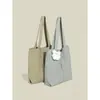 Bolsa de Compras Feminina Nova Estilo Japonês Casual Ultra Leve Grande Capacidade Tote de Ombro em Nylon