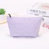 Bolsa de Maquillaje a Cuadros Frescos Bolsa de Almacenamiento Grande para Viaje para Mujeres Bolsa para Cuidado de la Piel Artículos de Tocador Bolsa para Retoques Bolso de Mano