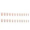 Nuevas Puntas de Uñas Color Rosa Sólido con un Toque Puro y Deseable de Alta Gama, 30 Piezas de Uñas Elegantes y Portátiles