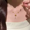 Colar de borboleta de alta qualidade em prata de lei S925, presente para mulheres, estilo minimalista de nicho, luxo leve, pingente único e moderno de celebridade da internet