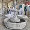 Fonte de casamento de três camadas estilo europeu decoração de pátio varanda cena simples de água corrente cartão de presença para casamento ornamentos de piscina de desejos