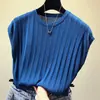 2023 Primavera e Verão Loose Emagrecimento Verão Solid Color T-shirt de manga curta feminina de tamanho grande malha Top Base Shirt para Mulheres