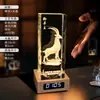 Troféu de Cristal, Medalha, Relógio de Madeira Maciça Personalizado, Lembrança de Evento de Reunião Anual da Empresa para Funcionários, Ornamento Criativo com Acabamento de Alto Padrão