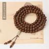 Pulseira de Contas de Madeira de Sândalo Dourado 108 Contas de Buda para Casais, Pulseira de Múltiplas Voltas, Joia de Estilo Retrô, Colar de Contas de Rosário