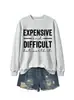 Sudadera de moda casual para mujer de otoño e invierno, costosa y difícil, estación independiente de deseos de Amazon