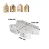 Molde de Silicone para um Conjunto de Quatro Casinhas 3D Pequenas em Formato de Coração, Ornamento de Luminária Noturna Silhouette de Atmosfera DIY Molde de Silicone