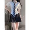 Novo Uniforme JK Camisa Top Cintura Ajustada Feminina Manga Curta Estilo Academia Original Manga Bufante Camisa Branca Terno JK