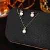 Conjunto de Brincos e Colar Weidni de Luxo Acessível, High-End, Elegante, Moderno e Versátil, Atacado para Mulheres