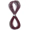 Corda redonda de couro genuíno camada superior de couro corda redonda corda chata cor natural diy artesanato em couro feito à mão materiais pulseira joias acessórios