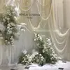 2026 Nueva Serie Blanca Accesorios de Flores para Bodas Juego de Decoración de Boda Materiales de Flores Color Claro Blanco Roto Arreglo Floral Artificial para Bodas
