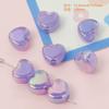 Alta qualidade bonito creme de duas cores pequeno amor grande buraco frisado diy pulseira artesanal colar material acessórios de jóias