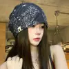 Chapéu Slouchy Leve e Respirável com Estampa Paisley Vintage para Mulheres, Chapéu Headwrap Fashion para Primavera e Verão, Gorro Pulôver que Afina o Rosto, Tendência