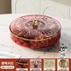 Bandeja de frutas PET de luxo leve para uso doméstico Bandeja de frutas para sala de estar Caixa de doces Giratória Dividida Caixa de armazenamento de nozes e frutas secas Bandeja de frutas secas