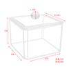 Caja de almacenamiento cuadrada de acrílico transparente con tapa, para hisopos de algodón, cosméticos, tocador de escritorio, joyero SF-1181
