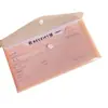 Bolsa de Archivo Transparente Rosa para Broches Estudiante Plástico PP Bolsa de Almacenamiento para Oficina con Logo Imprimible