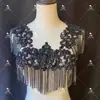 Abalorio de Pedrería con Borlas para Joyería, Vestido, Vestido de Novia, Accesorios de Diamante, Accesorios de Piel, Ropa de Espectáculo, Ropa de Baile, Accesorios