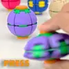 Pelota antiestrés giratoria popular de prensa y giro impresa en 3D, juguete giratorio para dedos novedad de Halloween