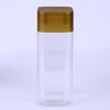 Botella de plástico engrosada transparente de boca ancha con tapa cubo para embalaje de dulces, galletas y snacks, tarro PET sellado engrosado