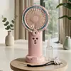 Ventilador de Spray de Mano de Alta Velocidad para Exteriores e Interiores de Verano, 5 Velocidades, Carga USB, Ventilador de Escritorio de Mano con Correa de Transporte Portátil