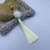 Recordando a Xiangfei Bola de Pelo de 12 cm Borla con Cuentas Colgante de Traje Antiguo Accesorios Hanfu Cheongsam Manualidades Accesorios de Vestimenta