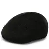 Gorro cálido a prueba de viento de invierno para hombres de mediana edad y ancianos, protección contra el frío, protección para los oídos, gorro plano de felpa de cinco puntas, gorro de algodón para protección de oídos de ancianos