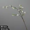 Nova Decoração de Casa Estilo Chinês com Flores Pequenas em Bola de Salgueiro Nevado Artificial de Caule Único para Exibição na Sala de Estar e Mesa de Jantar, Flores Artificiais Falsas e Galhos Secos