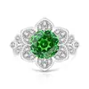 Anillo de Copo de Nieve de Seis Pétalos con Corte Rosa de Piedra Preciosa de Colores, Hot-Selling de Tiktok para Mujeres, Diamante de Alto Carbono, Anillo de Lujo Chapado en Oro, Dropshipping para Transmisiones en Vivo