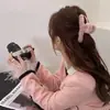 Coreano Outono e Inverno Novo Clipe Peludo Grande Quente Voltar Cabeça Disco Hairpin Imitação Coelho Cabelo Grab Shark Clip para Mulheres