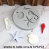Molde Decorativo de Bolo Série Oceano DIY Estrela do Mar Concha Cavalo-marinho Açúcar Flip Chocolate Bolo Molde de Silicone