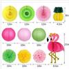 Gran oferta de bolas de nido de abeja tridimensionales con forma de flamenco, decoraciones para fiestas de playa de verano en Amazon, guirnalda colgante de nido de abeja.