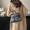 Nicho Design Retro Bolsa 2025 Outono e Inverno Nova Textura Bolsa Coreana Cor Sólida Bolsa Mensageiro Pequena Bolsa Quadrada