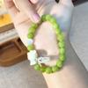 Nuevo Pulsera de Gato Uva Verde Estilo Chino para Mujer, Diseño Versátil Retro Estilo Antiguo, Pulsera de Regalo de Alto Valor para Novias y Estudiantes