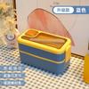 Caixa de almoço estilo japonês aquecimento no micro-ondas estudante trabalhador de escritório fitness família selada frutas compartimento duplo camada caixa de almoço