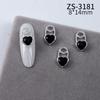 Novo estilo punk preto série acessórios para arte em unhas europeu e americano luz luxo lua pingente amor corrente arte em unhas ornamentos de diamante