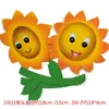 Borde Negro caricatura girasol flor grande planta color pegatinas de pared tridimensionales suministros materiales decoración clase cultura jardín de infancia
