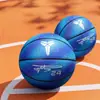 Azul Estrelado Kobe Basquete Não. 7 Não. 5 para Adultos e Crianças, Interno e Externo, Antiderrapante, Resistente ao Desgaste, Especializado para Treinamento e Competição