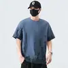 Camiseta de Secagem Rápida Tamanho Grande 2026, Top Masculino de Seda Gelada Macio e Confortável, Respirável, Simples e Fashionável com Gola Redonda para Homens
