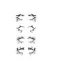 EELHOE Calcomanías de Delineador de Ojos de Halloween Moda de Terror Herramientas de Maquillaje para Fiestas Decoración de Murciélago Araña Calcomanías de Delineador de Ojos