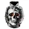 Halloween Noite de Natal Grito Pulôver Masculino Gola Redonda Estampa 3D Casual Outono Moletom com Capuz Fabricantes Diretos
