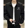 Chaqueta para Hombre Abrigo Casual Moda de Primavera y Otoño de Gama Alta Marca de Moda Cuello Guapo Moda Masculina Ropa Versátil