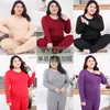 M-6XL 8 Tamanhos Cor Sólida Roupa Íntima Térmica Pijama de Manga Longa Forrado com Fleece Tamanho Grande Roupa de Casa Plus Size para Mulheres Plus Size