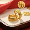 Nueva Tendencia Nacional China Nuevo Estilo Anillos Abribles para Pareja Anillos de Boda Par Dragón y Fénix para Hombres y Mujeres Anillo de Dedo Índice de Alta Calidad Venta al por Mayor