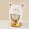 Sombrero de Dibujos Animados Estilo Lei Feng Coreano Lindo Súper Lindo para Bebé Cálido Cortavientos Protección para Orejas Sombrero de Punto para Niños Otoño e Invierno