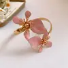 Pulsera de Brazo con Flor de Goteo de Aceite de Metal Transfronteriza Europea y Americana, Pulsera de Estilo de Moda Vintage, Joyería de Lujo Ligero de Gama Alta para Mujeres