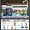Acuario pequeño para sala de estar, pecera ecológica para el hogar, pecera cuadrada de escritorio para oficina, alta transparencia, paisajismo, tanque de arroyo